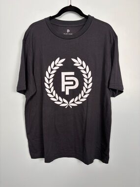 Flint Park Men's XL Black Logo Tee Organic Cotton Blend Short Sleeve Shirt NWT
